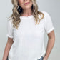 Frayed White Summer Top