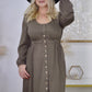 New Colors! Button Up Long Sleeve Dress (Only Ships to US)