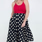 My Girl Polka Dot Pleated Midi Skirt