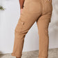 Risen High Waist Utility Straight Cargo Jeans