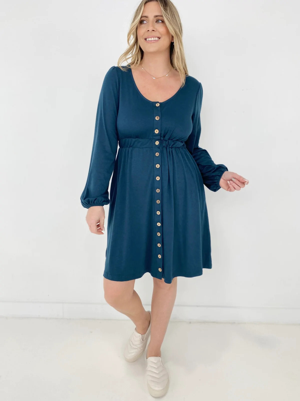 New Colors! Button Up Long Sleeve Dress (Only Ships to US)