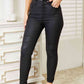 Kancan High Rise Black Coated Ankle Skinny Jeans