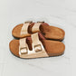 Double Buckle Sandal in Gold