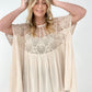 Oli & Hali Mineral Washed Crochet Detail Lace Top Dress