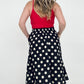 My Girl Polka Dot Pleated Midi Skirt