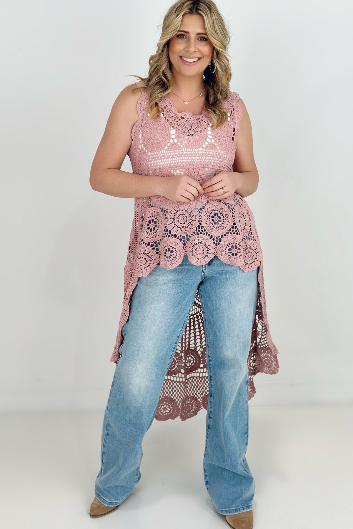 Vintage Crochet Sleeveless Top - Multiple colors