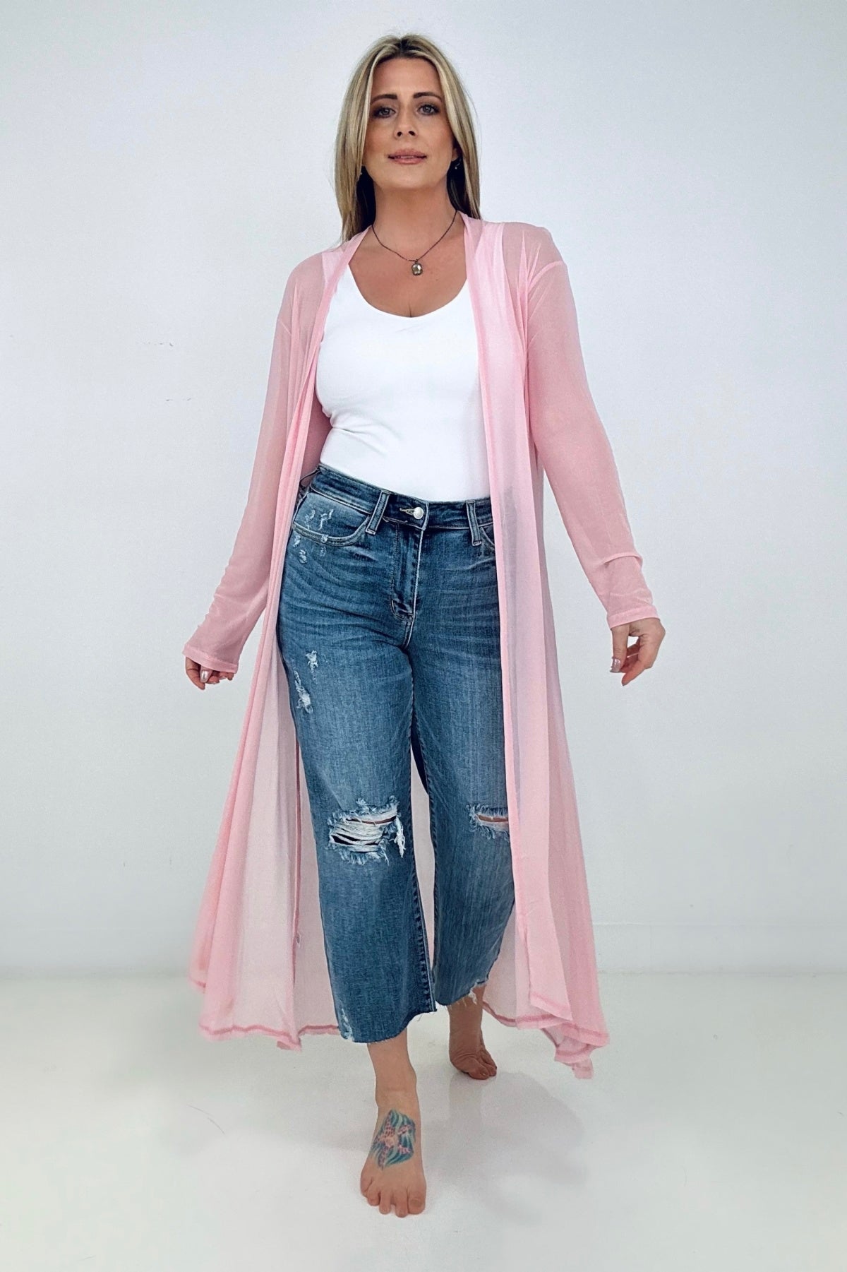 Eden Mesh Duster Kimono