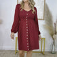 New Colors! Button Up Long Sleeve Dress (Only Ships to US)
