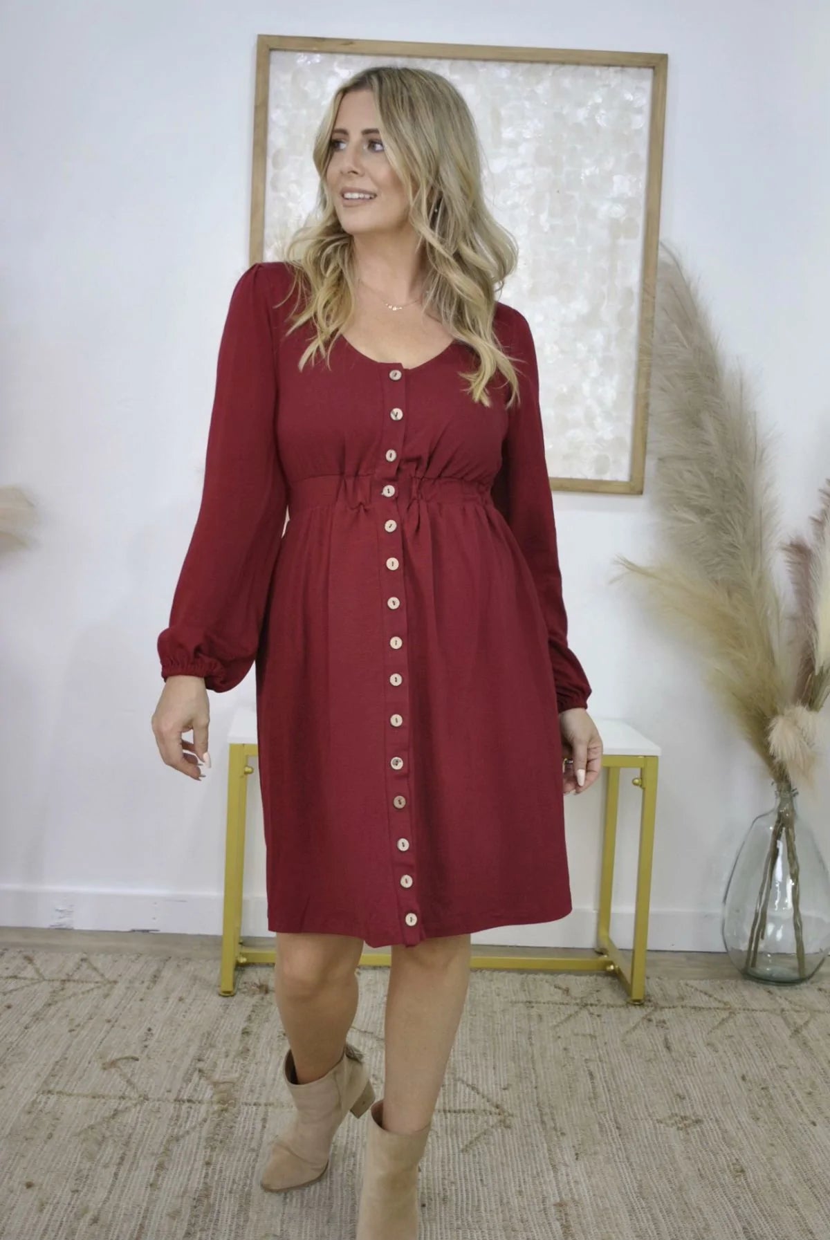 New Colors! Button Up Long Sleeve Dress (Only Ships to US)
