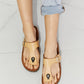 T-Strap Sandal in Sand