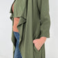 Jade By Jane Draped Front Long Body Jacket