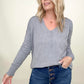 Front Seam Light Knit Sweater