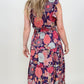Vintage Ruffle Trim Floral Maxi Dress