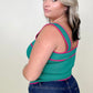 Contrast Color Rib Knit Tank Top