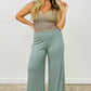 Two Tone Rib Wide Leg Pants