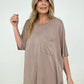 Zenana "Modish Comfort" Rayon Oversized Front Pocket Top