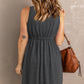 Button Down Sleeveless Dress - (Charcoal, Plum, Navy, Merlot)