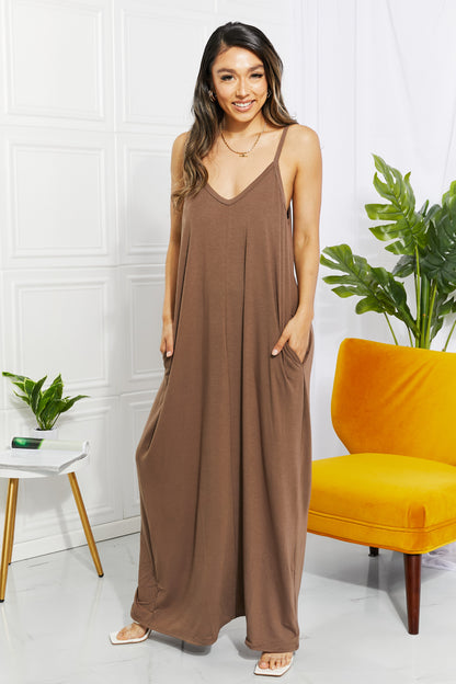 Beach Vibes Cami Maxi Dress - Mocha