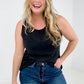 Short Sleeve Solid Knit Tank Top