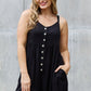 All Day Wide Leg Button Down Jumpsuit in Black
