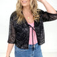 More Than Subtle Sequin Cropped Jacket