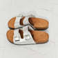 Double Buckle Sandal in Silver