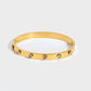 Zirconia Inlay Hinged Bangle Bracelet (With Box)