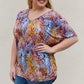 Multicolored Dolman Flowy Top