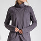 Rae Mode Cowl Neck Asymmetric Jacket