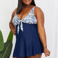 Marina West Swim Sail With Me V-Neck Swim Dress in Paisley Navy