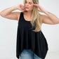 Boho Oversized Shark Bite Tank Top