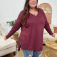 V-Neck High-Low Hem Top