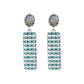 Art Deco Inlaid Turquoise Drop Earring