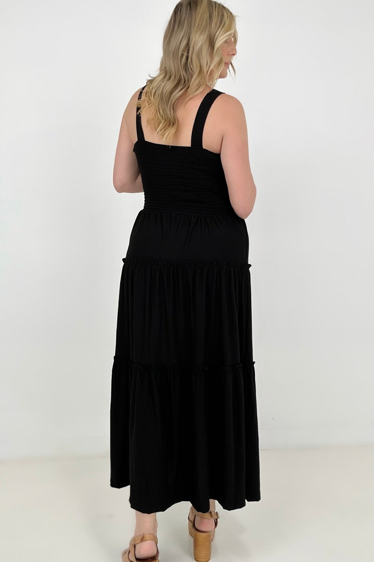 Seize The Day Smocked Tiered Maxi Dress
