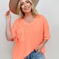 Oversized Raw Edge Boyfriend Tee