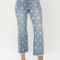 Judy Blues Star Cropped Straight Jeans