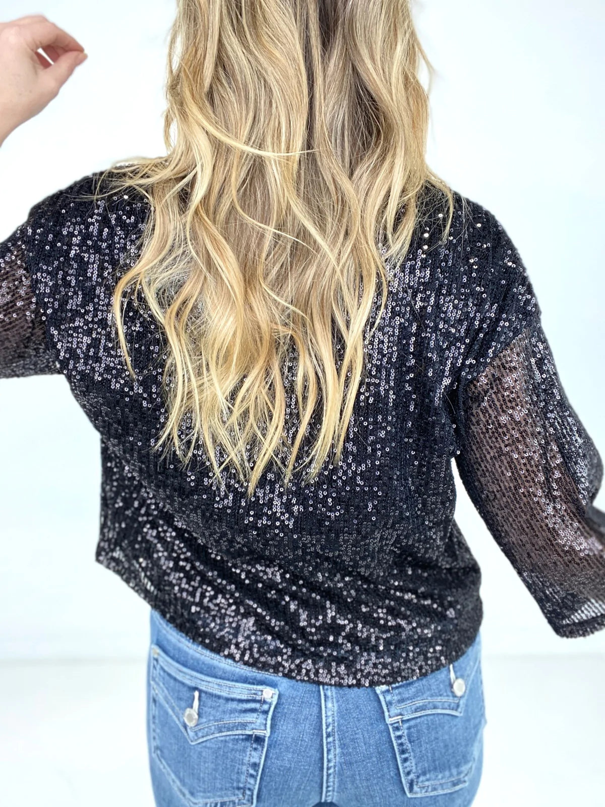 More Than Subtle Sequin Cropped Jacket