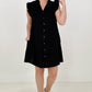 Button Down Mini Dress with Ruffle Sleeves