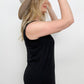 Round Neck Sleeveless Side Slit Top