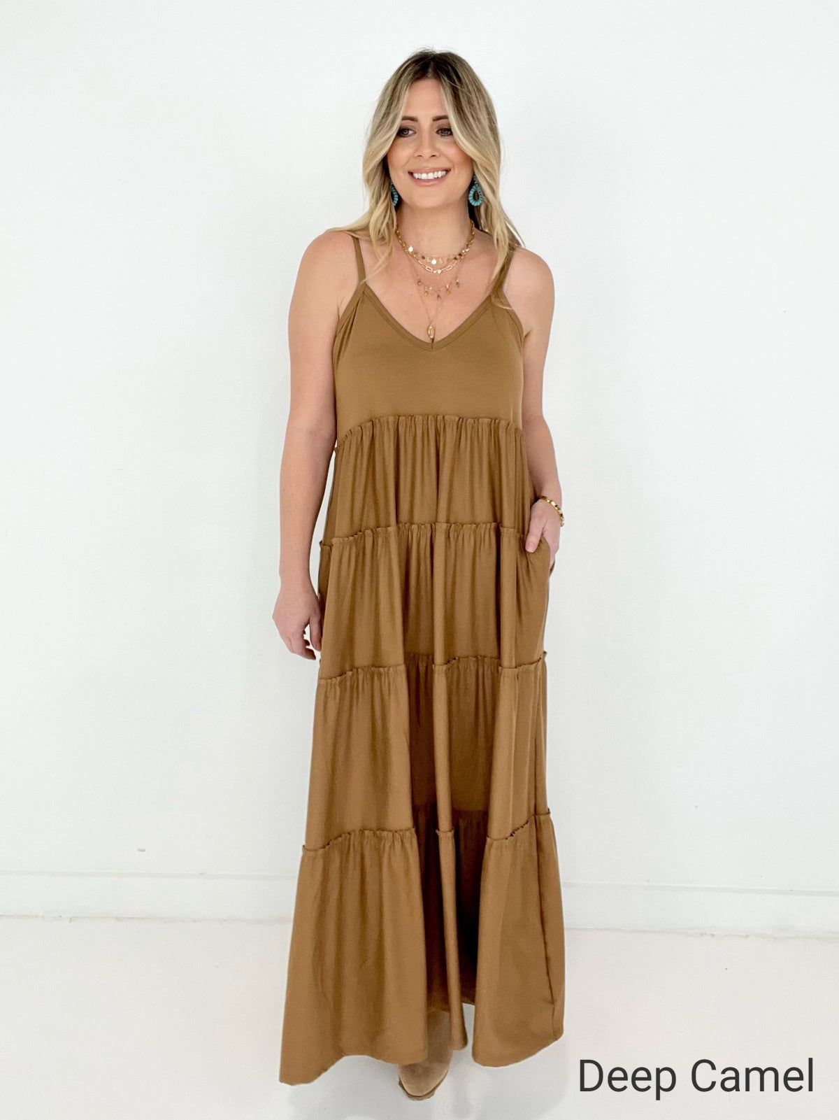 Romance At Sunset Tiered Maxi Dress - Multiple Colors