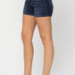 Judy Blue Mid-Rise Classic Denim Shorts - Dark Wash
