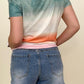 Floral Pocket Distressed Raw Hem Denim Shorts