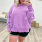 Margot Side Slit Oversized Sweater in Lavender