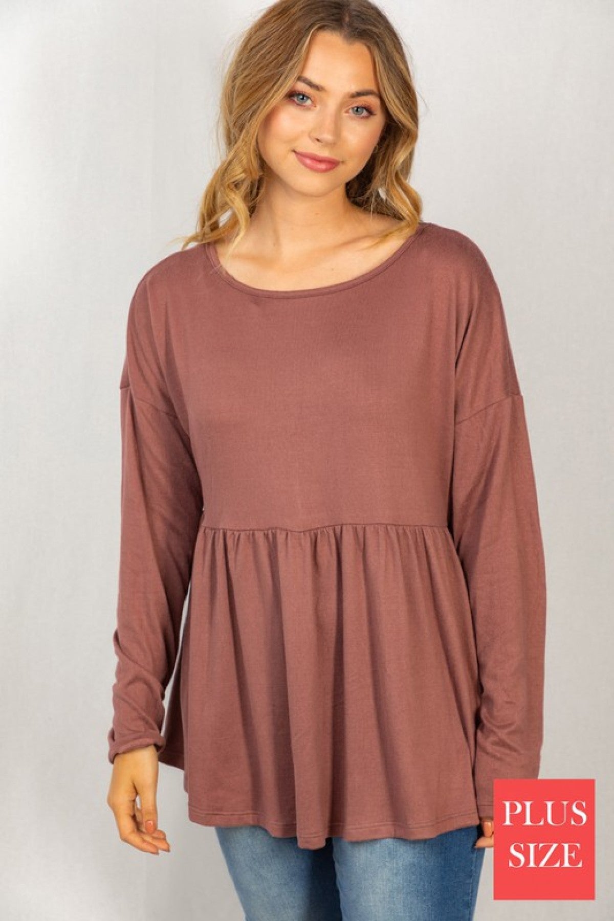 Long Sleeve Solid Open Back Knit Top