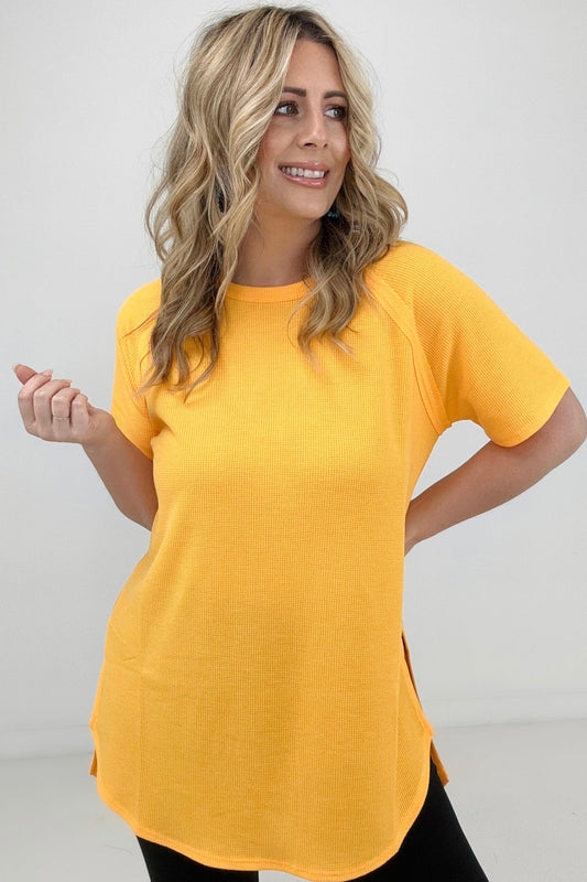 Baby Waffle Short Sleeve Top