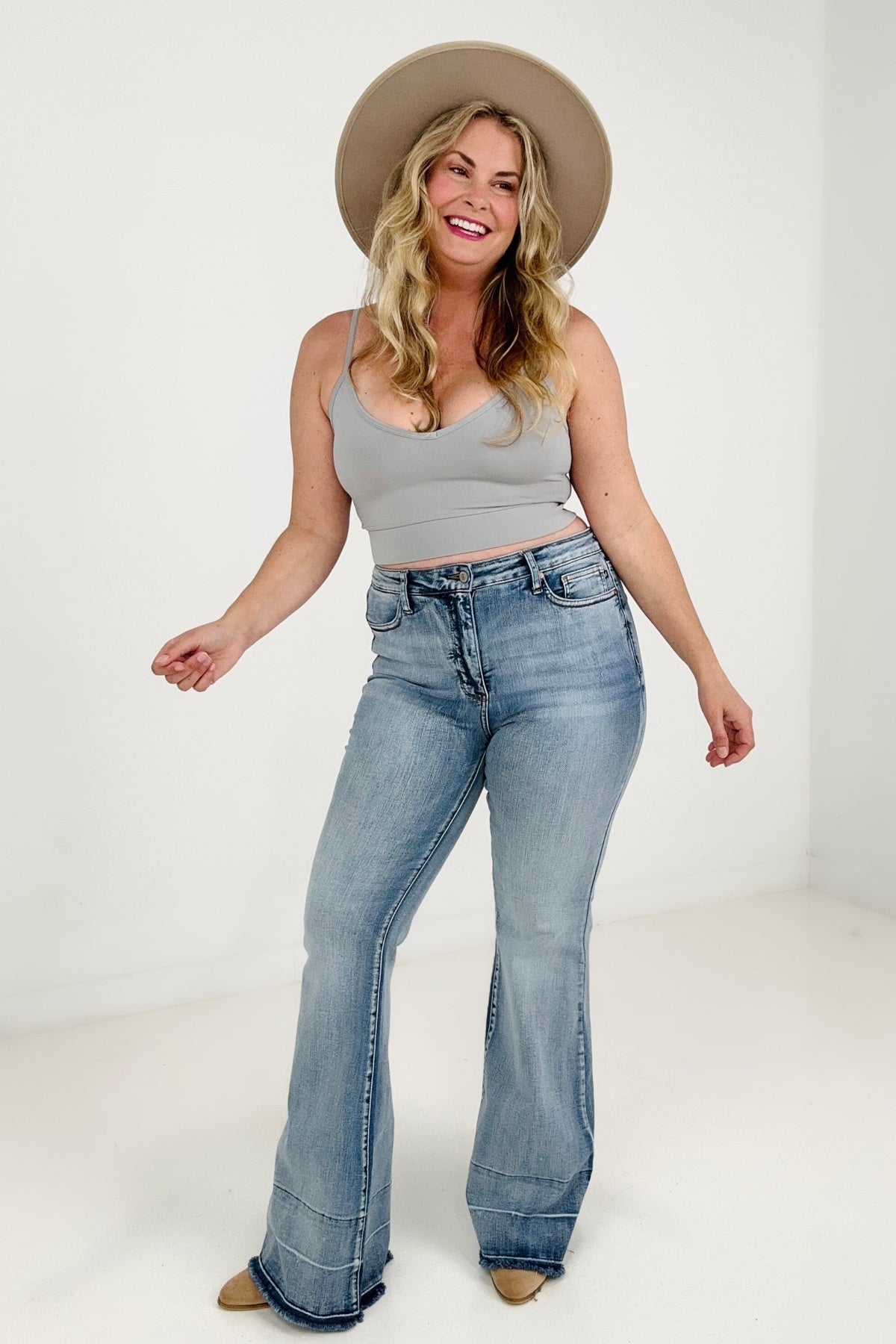 RESTOCK - Judy Blue Tummy Control Release Hem Flares