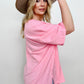 Oversized Raw Edge Boyfriend Tee