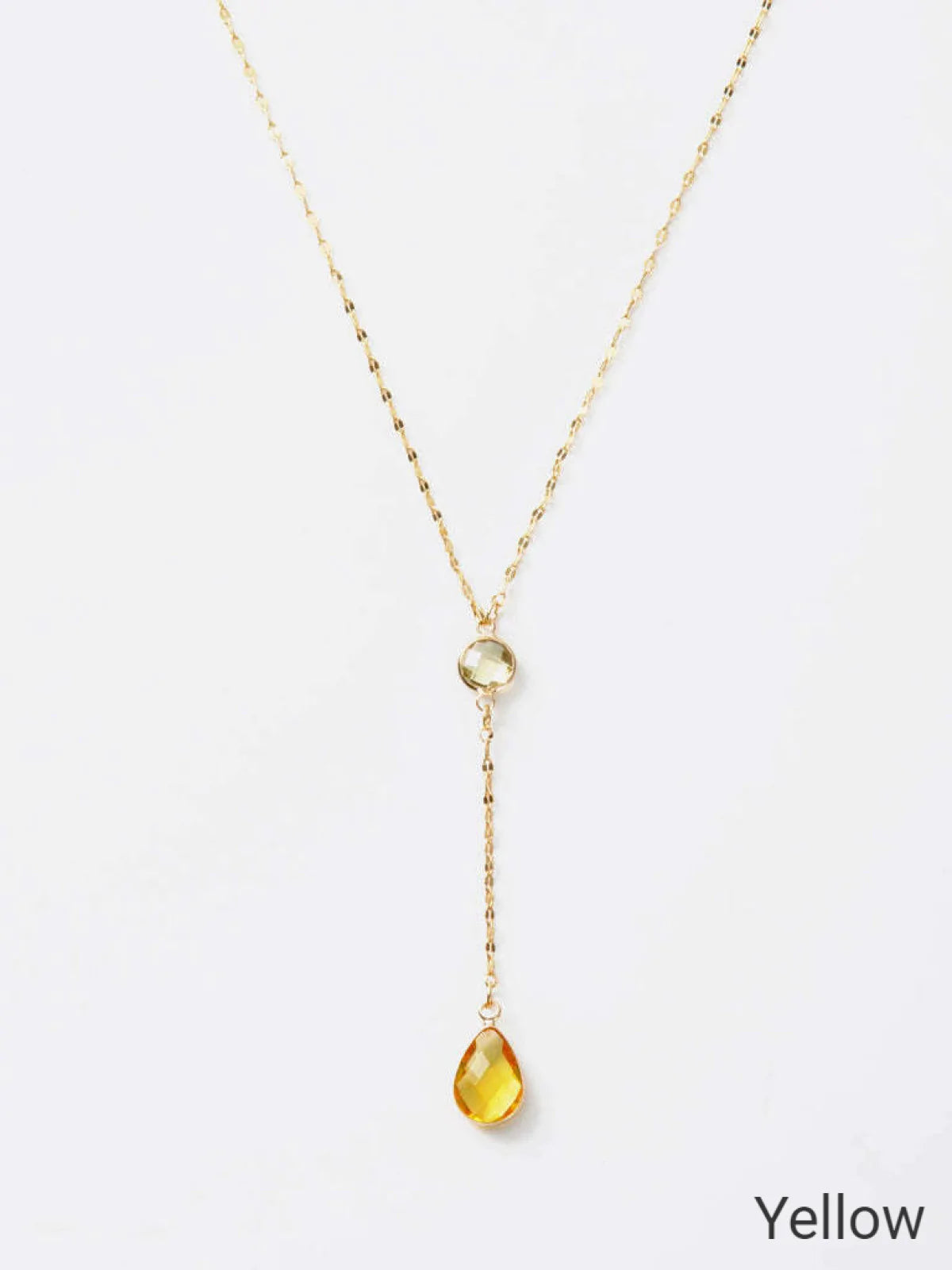 Melania Clara Crystal Y Necklace