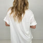 Raw Edge Short Sleeve Top