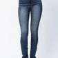Judy Blue "Olivia" Mid-Rise Long Inseam Pin Tack Skinny Jeans